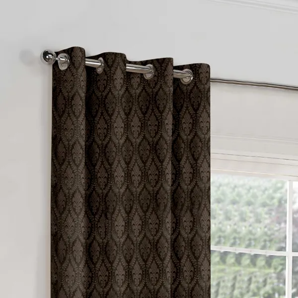 Zudo_Homes_Brown_Premium_Blackout_Emboss_Set_Of_2_Panels_Curtains_Elegant_Eyelet_Curtains_Light_Filtering_Soft_Fabric_For_Living_Room_Bedroom
