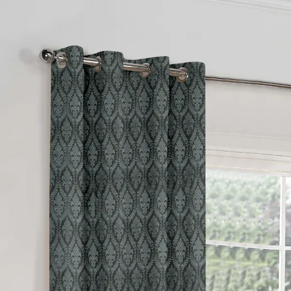 Zudo_Homes_Grey_Premium_Blackout_Emboss_Set_Of_2_Panels_Curtains_Elegant_Eyelet_Curtains_Light_Filtering_Soft_Fabric_For_Living_Room_Bedroom