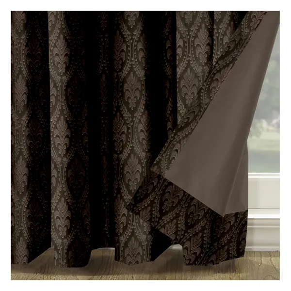 Zudo_Homes_Brown_Premium_Blackout_Emboss_Set_Of_2_Panels_Curtains_Elegant_Eyelet_Curtains_Light_Filtering_Soft_Fabric_For_Living_Room_Bedroom