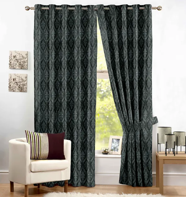 Zudo_Homes_Grey_Premium_Blackout_Emboss_Set_Of_2_Panels_Curtains_Elegant_Eyelet_Curtains_Light_Filtering_Soft_Fabric_For_Living_Room_Bedroom