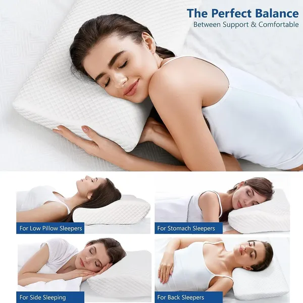 Zudo_Homes_Cervical_Contour_Memory_Foam_Pillow_for_Sleeping,Orthopedic_Pillow_for_Neck_Pain,_Support_for_Back,Stomach,Side_Sleepers,_with_Breathable_Zip_Cover_(19X12X4INCH)