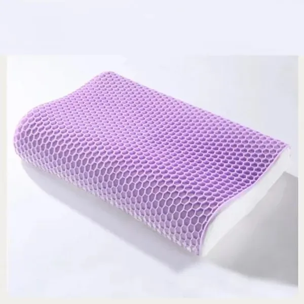 Zudo_Homes_Cervical_Sleeping_Pillow,Neck,Back_Pain_Relief,Memory_Foam,Purple_TPE_Cover_Pillow,Posture,Spinal_Alignment,Contour_Neck_Support_Shape,Orthopedic,Bed,Travel,White,19x12x4_Inches