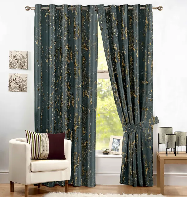 Zudo_Homes_Teal_Green_Blackout_Foil_Curtains_Set_Of_2_Panels_With_Gold_Foil_Accents_Silver_Grommets_Elegant_Light_Filtering_Drapes_For_Living_Room_Bedroom