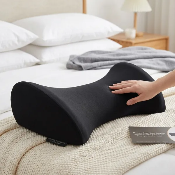 Zudo_Homes_Memory_Foam_Back_Support_LUMBER_Pillow_for_Bed,_Orthopedic_Pillow_for_Back_Pain,_Pregnancy_Pillow_for_Back_Pain,_Bed_Pillow_for_Back_Support,_Lumbar_Support_Pillow_for_Sleeping