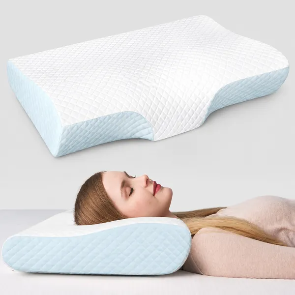 Ergonomic_Memory_Foam_Cervical_Pillow_|_Pressure_Relief_for_Neck_Pain_|_Ideal_for_Side,_Back_&_Stomach_Sleepers_Sky_Pillow_(Pack_of_1)