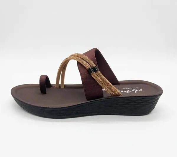 Brown_And_Gold_Soft_Cushion_Wedge_Sandals_For_Women