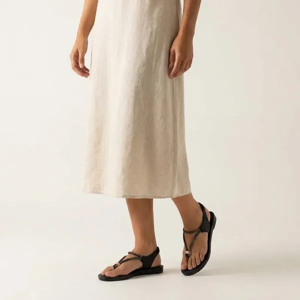 Black_Soft_Cushion_T-Strap_Sandals_For_Women