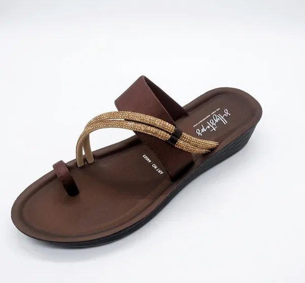 Brown_And_Gold_Soft_Cushion_Wedge_Sandals_For_Women
