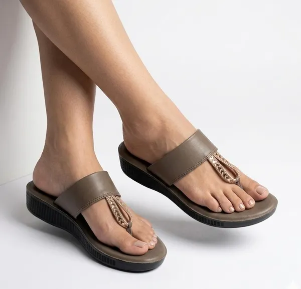 Brown_Soft_Cushion_Sandals_For_Women