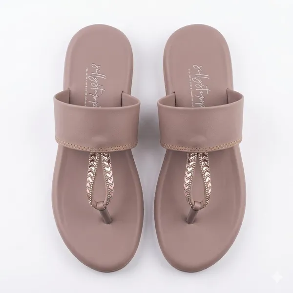 Mauve_Soft_Cushion_Flat_Sandals_For_Women