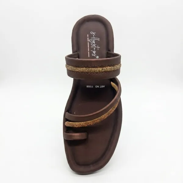 Brown_Soft_Cushion_Slip-On_Sandals_For_Women