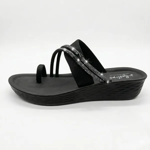 Black_Soft_Cushion_Wedge_Sandals_For_Women