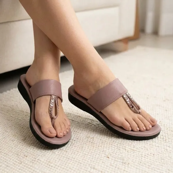 Beige_With_Gold_Soft_Cushion_Slide_Sandals_For_Women