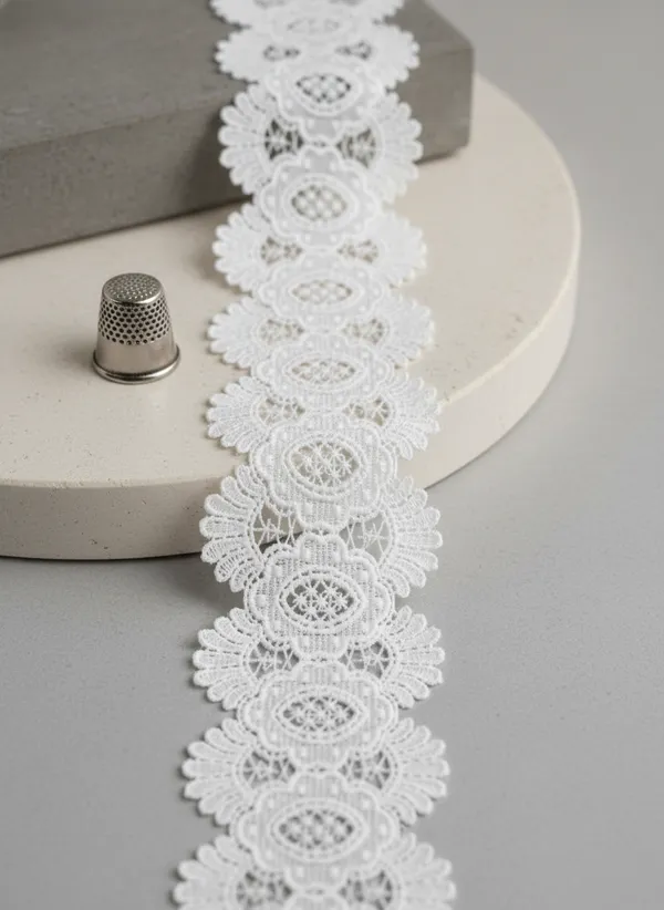 White_Lace_Trim_Ribbon_-_Floral_Crochet_Design