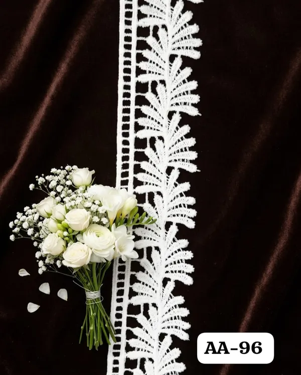White_Floral_Lace_Trim_Embroidered_Decorative_Border