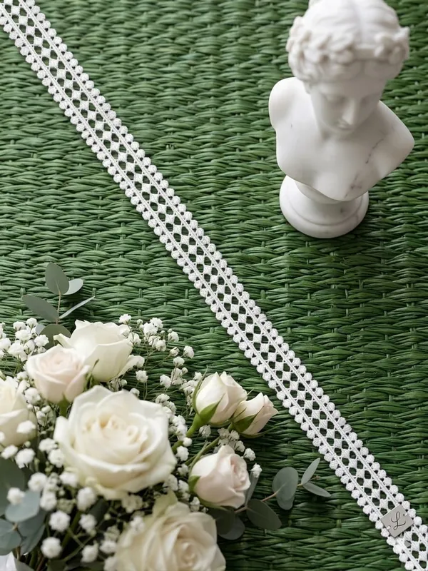 White_Floral_Lace_Trim_Embroidered_Decorative_Border