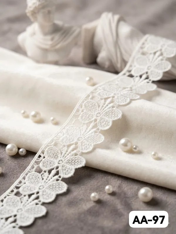 White_Floral_Lace_Trim_Embroidered_Decorative_Border