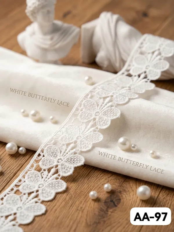 White_Floral_Lace_Trim_Embroidered_Decorative_Border