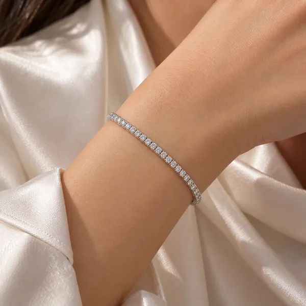 Elastic_Classic_White_Stoned_Bracelet_|_Sterling_Silver