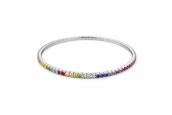 Elastic_Multicolour_Stoned_Bracelet_|_Sterling_Silver