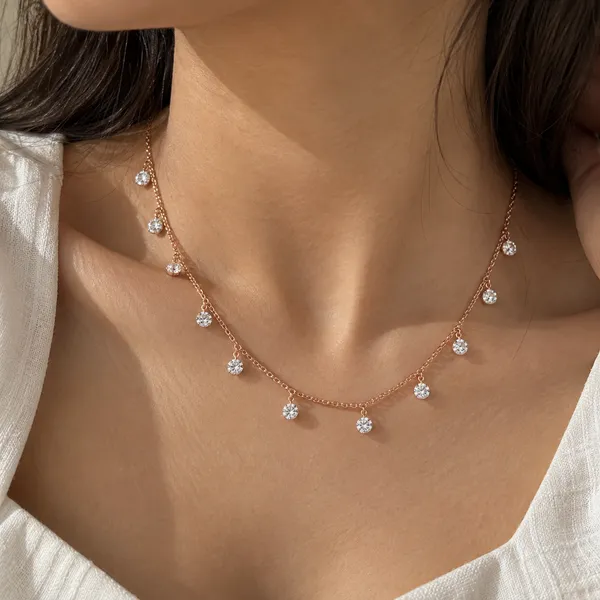 Queen's_Neck_Round_Diamond_Chain_|_Sterling_Silver_Rose_Gold