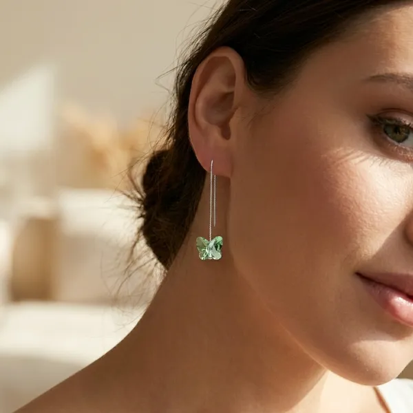 Dangler_Green_Butterfly_Earrings_|_Sterling_Silver