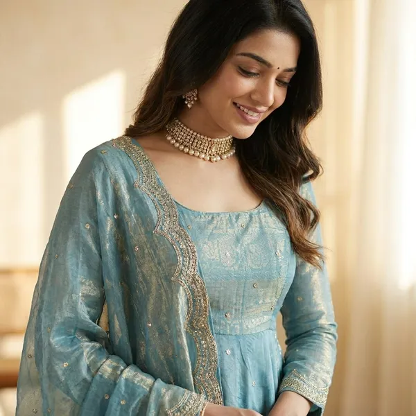 Beautiful_Teal_Blue_Fendi_Silk_Thread_And_Sequence_Work_Anarkali_Gown