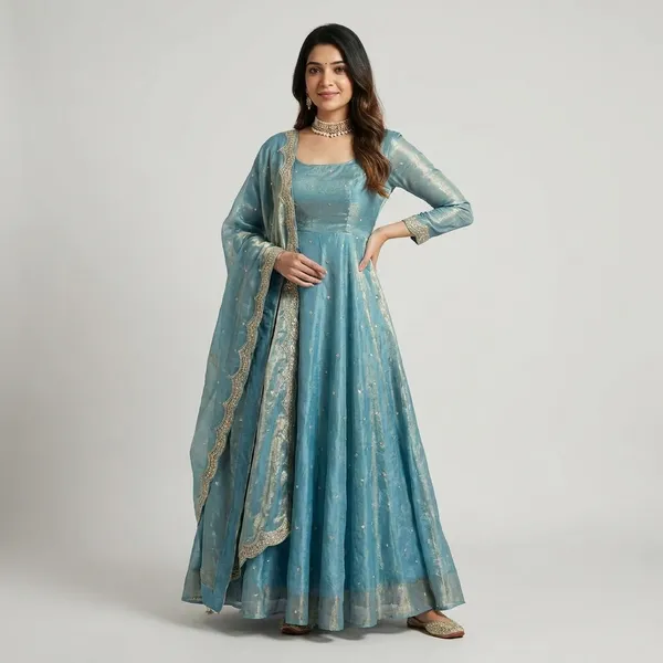 Beautiful_Teal_Blue_Fendi_Silk_Thread_And_Sequence_Work_Anarkali_Gown