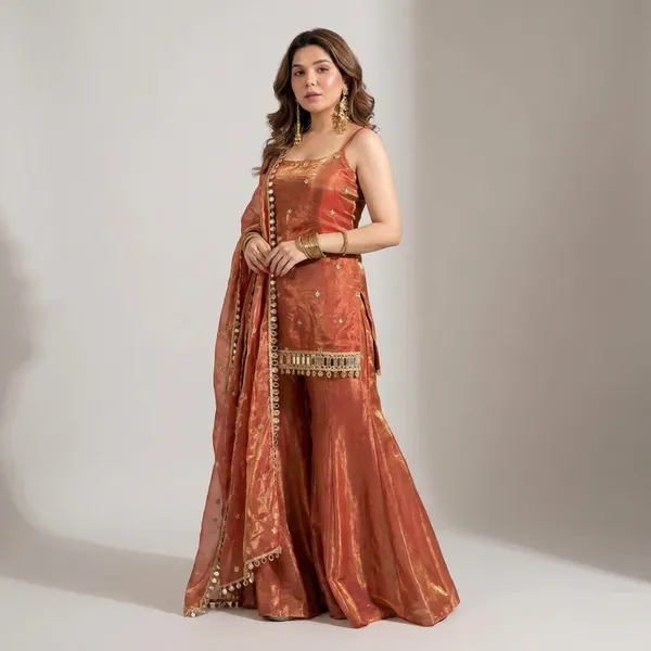 Rust_Radiant_Mirror_Work_Designer_Sharara_Palazzo_Set