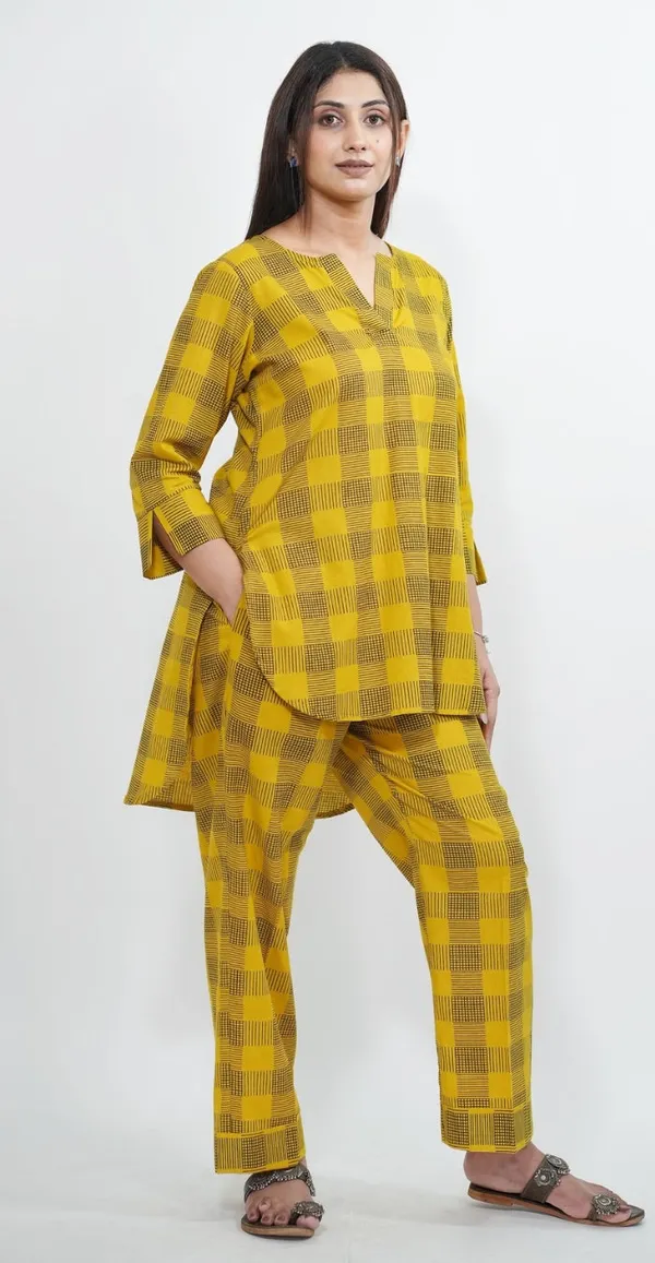 Mustard_Yellow_Checked_Cotton_Co-Ord_Set_Casual_Daily_Wear