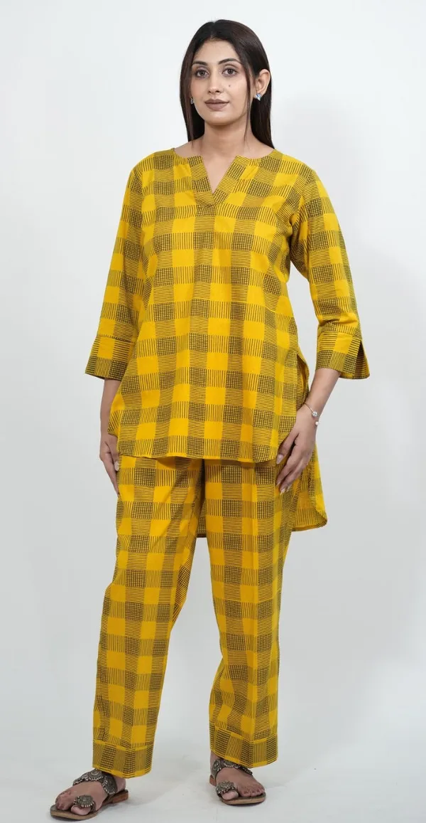 Mustard_Yellow_Checked_Cotton_Co-Ord_Set_Casual_Daily_Wear