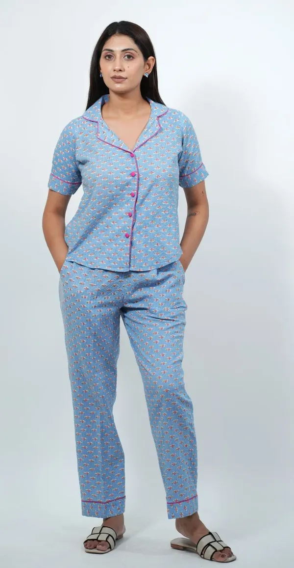 Blue_Printed_Night_Suit_Casual_Comfortable_Nightwear_Top_Bottom