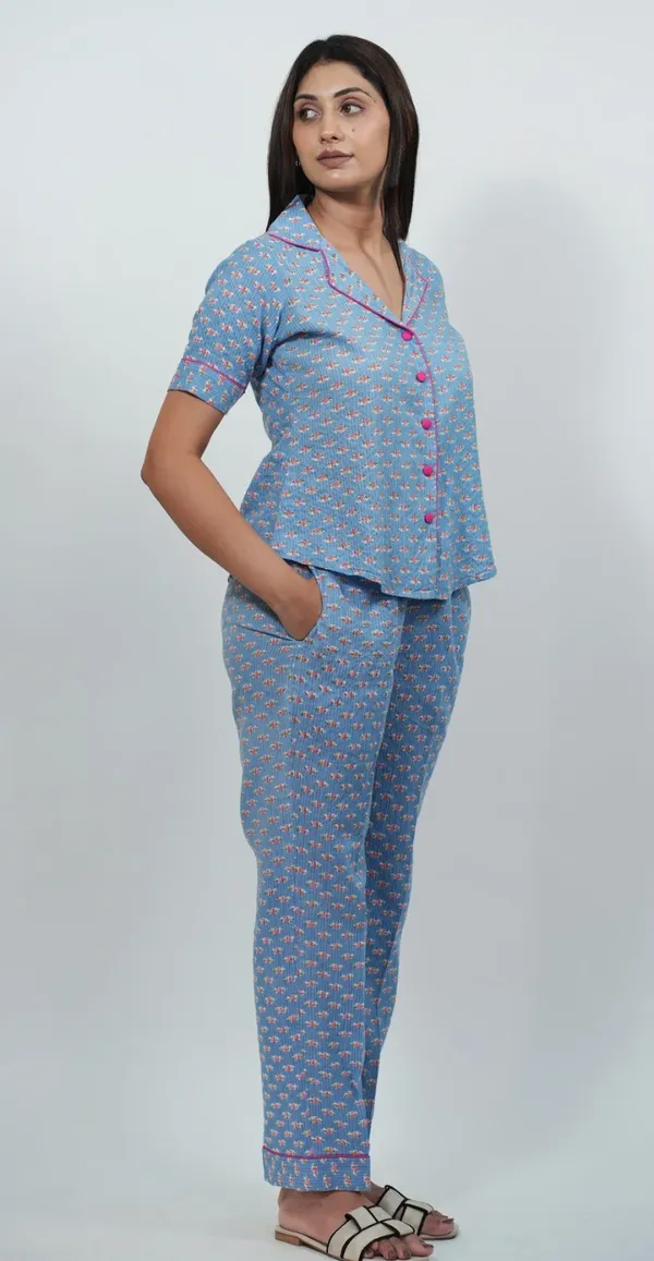 Blue_Printed_Night_Suit_Casual_Comfortable_Nightwear_Top_Bottom