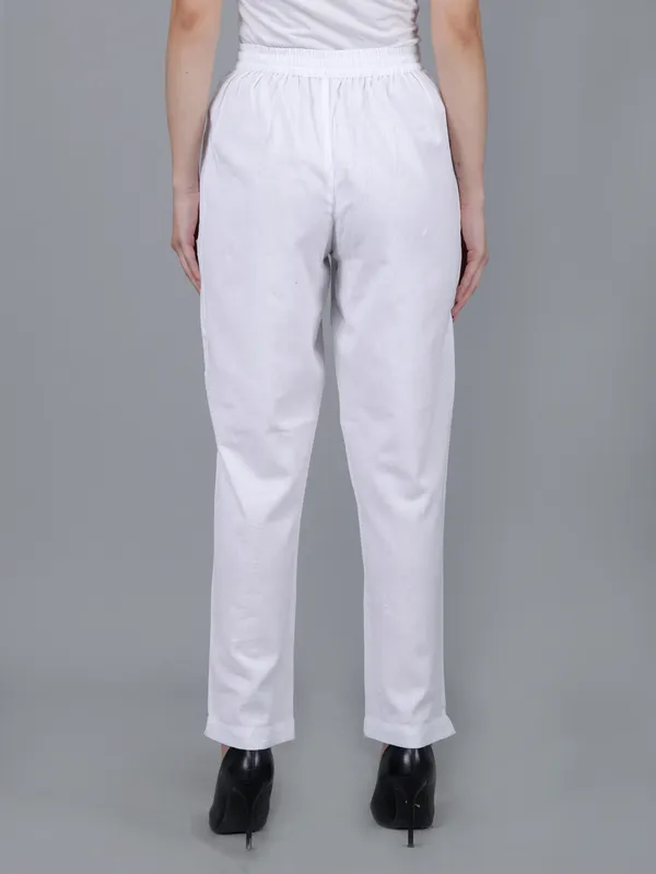 White_Cotton_Relaxed_Fit_Trousers_For_Women