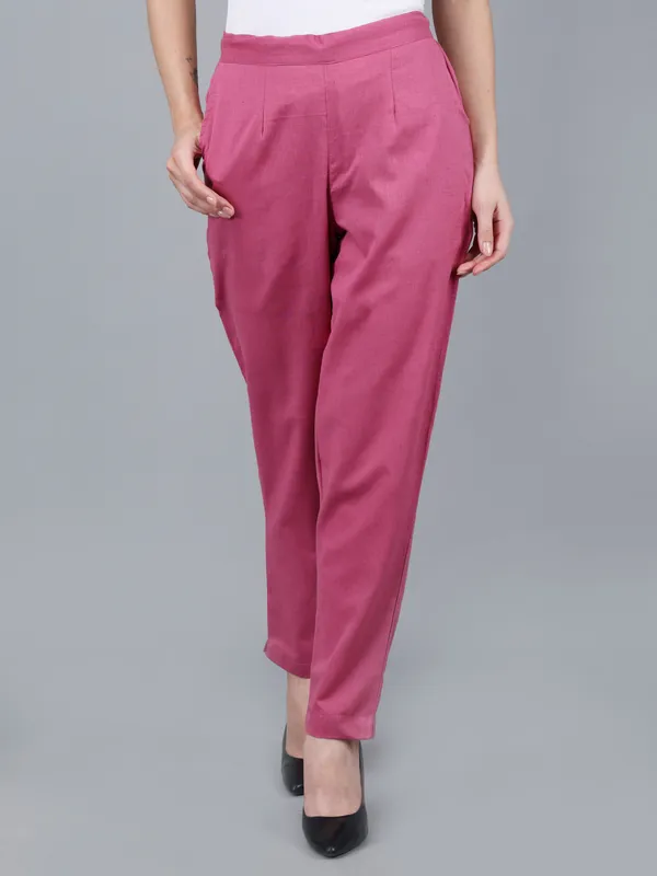 Rose_Taupe_Cotton_Straight_Fit_Pants_For_Women