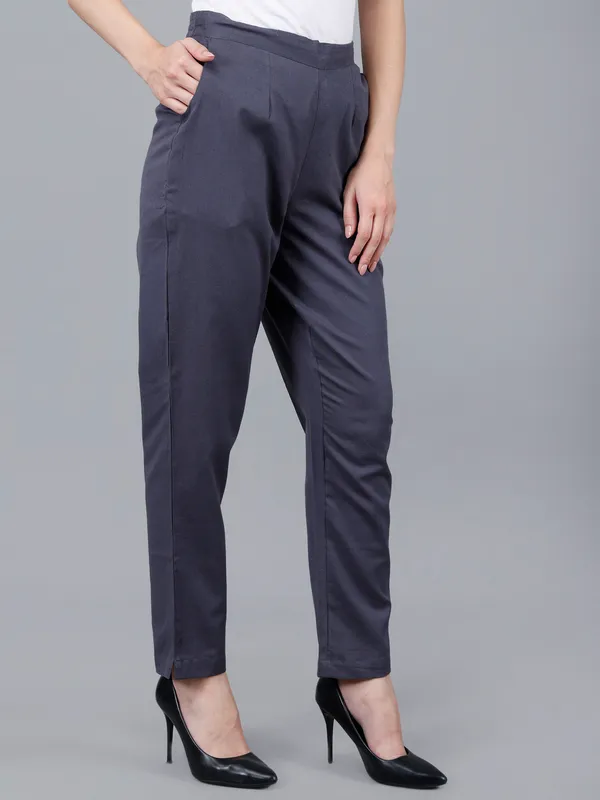 Smoke_Grey_Cotton_High-Waist_Ankle-Length_Trousers_For_Women