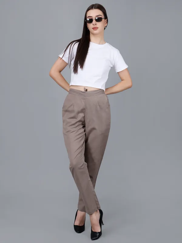 Grey_Cotton_Elastic_Waist_Formal_Trousers_For_Women