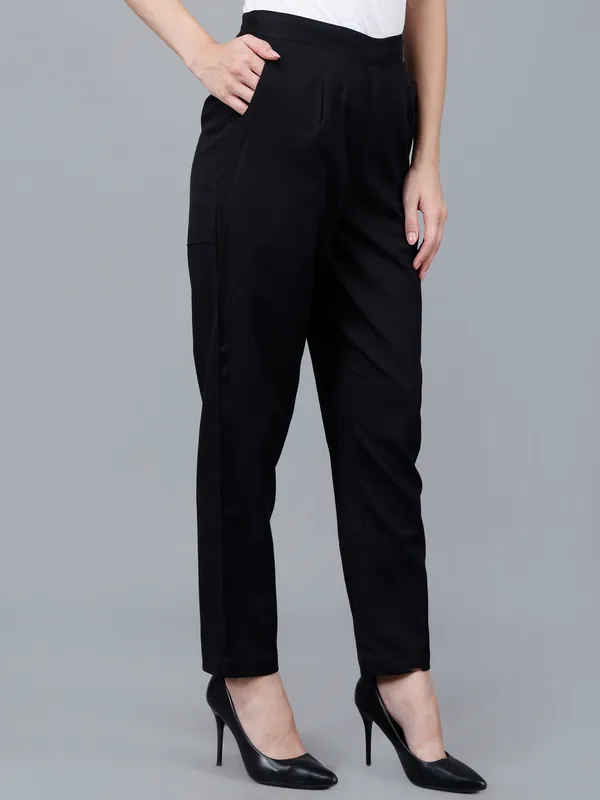 Black_Cotton_Ankle-Length_Formal_Trousers_For_Women