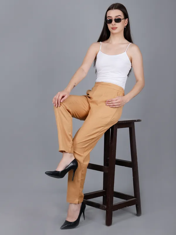 Beige_Cotton_High-Waist_Straight_Fit_Formal_Trousers_For_Women