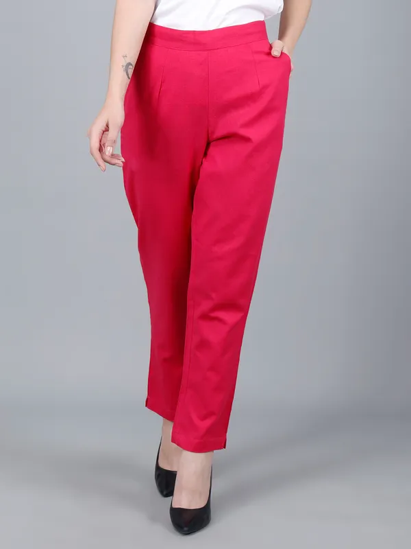 Rani_Pink_Cotton_High-Waist_Formal_Trousers_For_Women