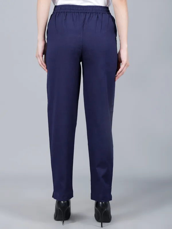 Navy_Blue_Cotton_High-Waist_Wide-Leg_Formal_Trousers_For_Women