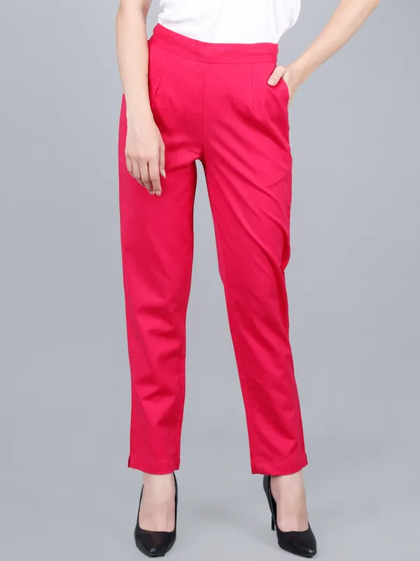 Rani_Pink_Cotton_High-Waist_Formal_Trousers_For_Women
