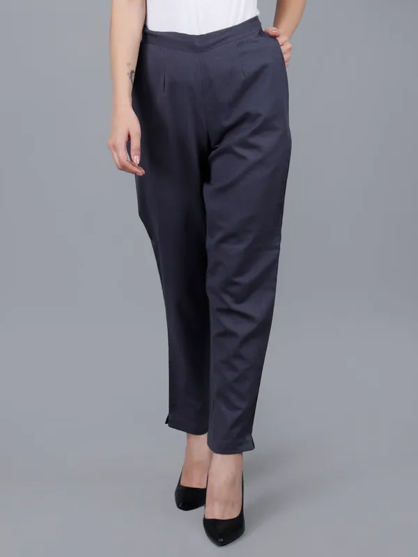 Smoke_Grey_Cotton_High-Waist_Ankle-Length_Trousers_For_Women