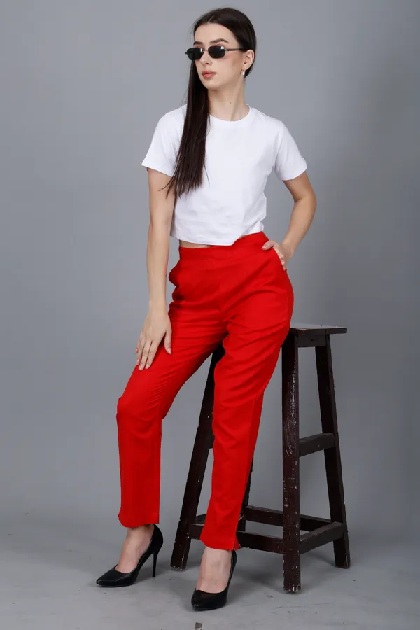 Red_Cotton_High-Waist_Straight_Fit_Trousers_For_Women