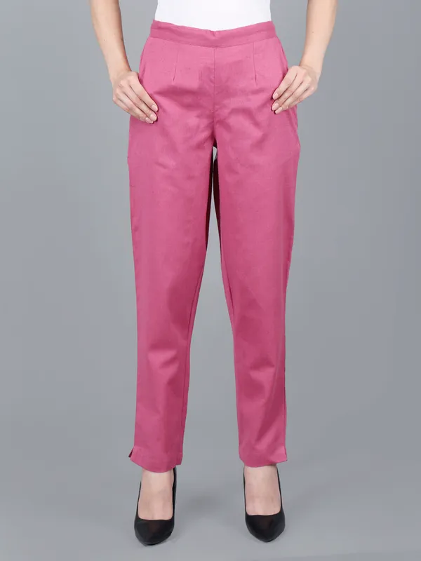 Rose_Taupe_Cotton_Straight_Fit_Pants_For_Women