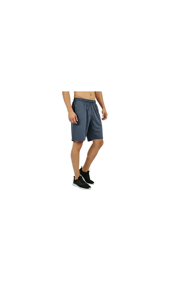 Blue_Cotton_Blend_Regular_Fit_Shorts_For_Men