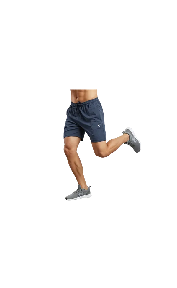 Blue_Cotton_Blend_Regular_Fit_Shorts_For_Men