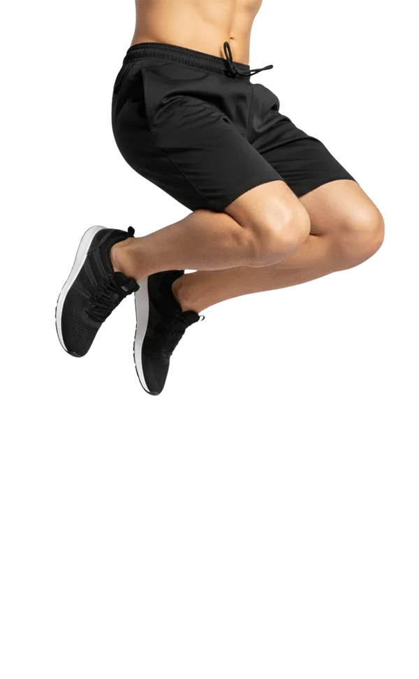 Black_Cotton_Blend_Regular_Fit_Shorts_For_Men