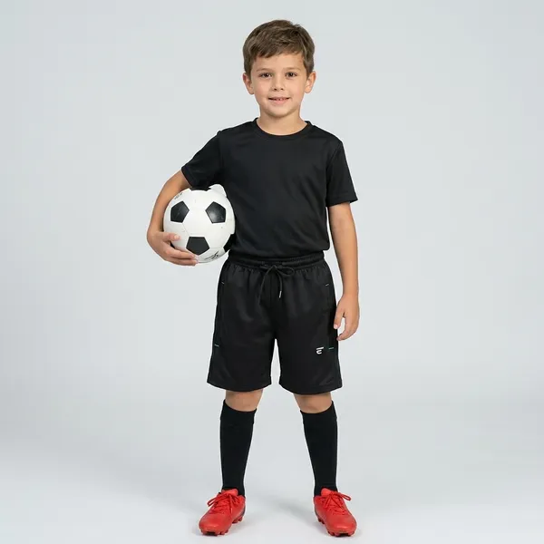 Black_Cotton_Blend_Dri_Fit_Shorts_For_Kids