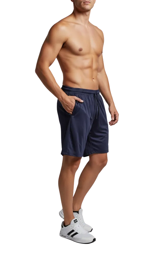Blue_Cotton_Blend_Dri_Fit_Shorts_For_Men